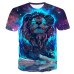 2018 Newest Wolf 3D Print Animal Cool Funny T-Shirt Men Short Sleeve Summer Tops T Shirt Tshirt Male Fashion T-shirt Male4XL