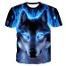 2018 Newest Wolf 3D Print Animal Cool Funny T-Shirt Men Short Sleeve Summer Tops T Shirt Tshirt Male Fashion T-shirt Male4XL