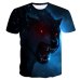 2018 Newest Wolf 3D Print Animal Cool Funny T-Shirt Men Short Sleeve Summer Tops T Shirt Tshirt Male Fashion T-shirt Male4XL