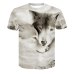 2018 Newest Wolf 3D Print Animal Cool Funny T-Shirt Men Short Sleeve Summer Tops T Shirt Tshirt Male Fashion T-shirt Male4XL