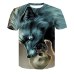 2018 Newest Wolf 3D Print Animal Cool Funny T-Shirt Men Short Sleeve Summer Tops T Shirt Tshirt Male Fashion T-shirt Male4XL