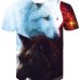 2018 Newest Wolf 3D Print Animal Cool Funny T-Shirt Men Short Sleeve Summer Tops T Shirt Tshirt Male Fashion T-shirt male4XL