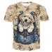 2018 Newest Wolf 3D Print Animal Cool Funny T-Shirt Men Short Sleeve Summer Tops T Shirt Tshirt Male Fashion T-shirt male4XL