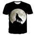 2018 Newest Wolf 3D Print Animal Cool Funny T-Shirt Men Short Sleeve Summer Tops T Shirt Tshirt Male Fashion T-shirt male4XL