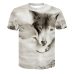 2018 Newest Wolf 3D Print Animal Cool Funny T-Shirt Men Short Sleeve Summer Tops T Shirt Tshirt Male Fashion T-shirt male4XL