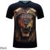 2018 summer Men's brand clothing O-Neck short sleeve animal T-shirt monkey/lion 3D Digital Printed T shirt Homme large size 5xl