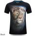 2018 summer Men's brand clothing O-Neck short sleeve animal T-shirt monkey/lion 3D Digital Printed T shirt Homme large size 5xl