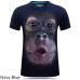 2018 summer Men's brand clothing O-Neck short sleeve animal T-shirt monkey/lion 3D Digital Printed T shirt Homme large size 5xl