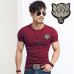 2019 Brand Men's Wolf embroidery Tshirt Cotton Short Sleeve T Shirt Spring Summer Casual Men's O neck Slim T-Shirts Size S-5XL