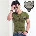 2019 Brand Men's Wolf embroidery Tshirt Cotton Short Sleeve T Shirt Spring Summer Casual Men's O neck Slim T-Shirts Size S-5XL