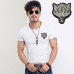 2019 Brand Men's Wolf embroidery Tshirt Cotton Short Sleeve T Shirt Spring Summer Casual Men's O neck Slim T-Shirts Size S-5XL