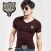 2019 Brand Men's Wolf embroidery Tshirt Cotton Short Sleeve T Shirt Spring Summer Casual Men's O neck Slim T-Shirts Size S-5XL