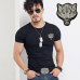 2019 Brand Men's Wolf embroidery Tshirt Cotton Short Sleeve T Shirt Spring Summer Casual Men's O neck Slim T-Shirts Size S-5XL