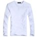 2019 Elastic Mens T-Shirt V-Neck Long Sleeve Men T Shirt For Male Big Size Lycra And Cotton TShirt Business Man Tees