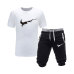 2019 New Men Fashion Two Pieces Sets T Shirts+Shorts Suit Men Summer Tops Tees Fashion Tshirt High Quality men clothing