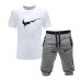 2019 New Men Fashion Two Pieces Sets T Shirts+Shorts Suit Men Summer Tops Tees Fashion Tshirt High Quality men clothing