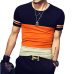 2019 Summer Fashion Men's T Shirt Casual Patchwork Short Sleeve Men T-Shirt Mens Clothing Casual Slim Fit Hip-Hop Top Tees 5XL