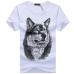 BINYUXD New Summer Brand large size 3D Wolf head T-shirt man round collar short sleeve T-shirt men fashion t shirt short sleeves