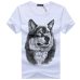 BINYUXD New Summer Brand large size 3D Wolf head T-shirt man round collar short sleeve T-shirt men fashion t shirt short sleeves