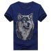 BINYUXD New Summer Brand large size 3D Wolf head T-shirt man round collar short sleeve T-shirt men fashion t shirt short sleeves