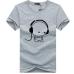 BINYUXD Top Quality T Shirts Fashion  Headset Cartoon Printed Casual T Shirt Men Brand T-shirt Cotton Tee Shirt Plus Size 5XL