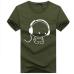 BINYUXD Top Quality T Shirts Fashion  Headset Cartoon Printed Casual T Shirt Men Brand T-shirt Cotton Tee Shirt Plus Size 5XL