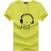 BINYUXD Top Quality T Shirts Fashion  Headset Cartoon Printed Casual T Shirt Men Brand T-shirt Cotton Tee Shirt Plus Size 5XL