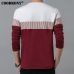 COODRONY T-Shirt Men 2019 Spring Autumn New Long Sleeve O-Neck T Shirt Men Brand Clothing Fashion Patchwork Cotton Tee Tops 7622