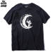 COOLMIND 100% cotton casual short sleeve moon theam men T shirt o-neck  knitted comfortable fabric street style men t-shirt