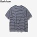 Dark Icon Rose Embroidery Striped Mens T-shirt Short Sleeve 2019 Summer Hi-street Oversized Hip Hop Tshirt Cotton Tee Shirts