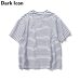 Dark Icon Rose Embroidery Striped Mens T-shirt Short Sleeve 2019 Summer Hi-street Oversized Hip Hop Tshirt Cotton Tee Shirts