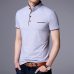 FuyBill Mandarin Collar Short Sleeve Tee Shirt Men 2018 Spring Summer New Style Top Men Brand Clothing Slim Fit Cotton T-Shirts