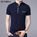 FuyBill Mandarin Collar Short Sleeve Tee Shirt Men 2018 Spring Summer New Style Top Men Brand Clothing Slim Fit Cotton T-Shirts