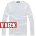 Hot Sale New spring high-elastic cotton t-shirts men's long sleeve v neck tight t shirt free CHINA POST shipping Asia S-XXXXXL