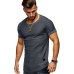 Hot Selling Summer Short Sleeve Men T Shirt Cotton Blended Solid Mens T-shirt Casual Slim Tee Shirt Homme