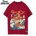 Japanese Harajuku T-Shirt Men 2018 Summer Hip Hop T Shirts Noodle Ship Cartoon Streetwear Tshirts Short Sleeve Casual Top Cotton