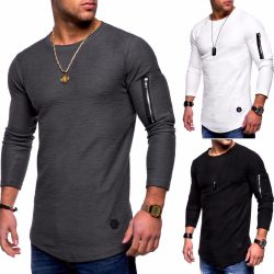 Long Sleeve T-Shirt Casual Summer Autumn Men's Tops Street Slim Men's Tops Long Sleeve Sleeve Fashion Men's Tops 2019 new