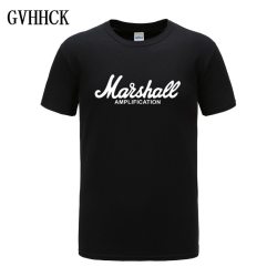 Marshall T Shirt Logo Amps Amplification Guitar Hero Hard Rock Cafe Music Muse Tops Tee Shirts For Men Fashion Harajuku T-shirts