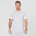 Men Cotton Short sleeve t shirt Fitness Slim Patchwork Black T-shirt Male Brand Gyms Tees Tops Summer Fashion Casual clothing