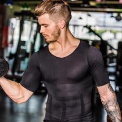 Men's Compression T-Shirt Compression Body Building Shirt for Men Summer Slim Dry Quick Under Shirt