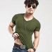 Men's Tops Tees 2019 summer new cotton v neck short sleeve t shirt men fashion trends fitness tshirt free shipping LT39 size 5XL