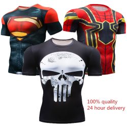 New 2018 Short Sleeve Spot Men's Civil War Compression T-shirt Marvel Avengers MMA Clothing Comics Super Men's T-Shirt Tops