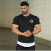 New men cotton Short sleeve t shirt Fitness bodybuilding shirts Crossfitsmale Brand tee tops Fashion gyms t-shirt mens costume