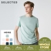 SELECTED Men's Summer 100% Cotton Pure Color Round Neckline Short-sleeved T-shirt S|419201508