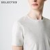 SELECTED Men's Summer 100% Cotton Pure Color Round Neckline Short-sleeved T-shirt S|419201508