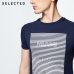 SELECTED  cotton round collar short-sleeved T-shirt C|4182T4593