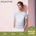 SELECTED  cotton round collar short-sleeved T-shirt C|4182T4593