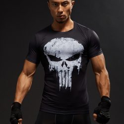 Short Sleeve 3D T Shirt Men T-Shirt Male Crossfit Tee Captain America Superman tshirt Men Fitness Compression Shirt Punisher MMA