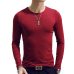 Spring Autumn Period Long Sleeve Cultivate One's Morality Men's T-shirt Sets O-neck Solid Polyester T Shirt Men Red Blue Black