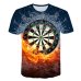 Summer 2019 men's clothing brand o-neck clock jacket beer short-sleeved 3d t shirt digital printing T-shirt Homme large size 5xl